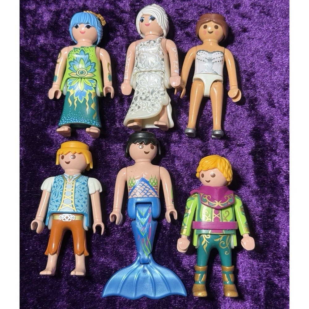 Playmobil Fantasy Magical Figures Lot Magic Fairy Mermaid Merman Medieval‎